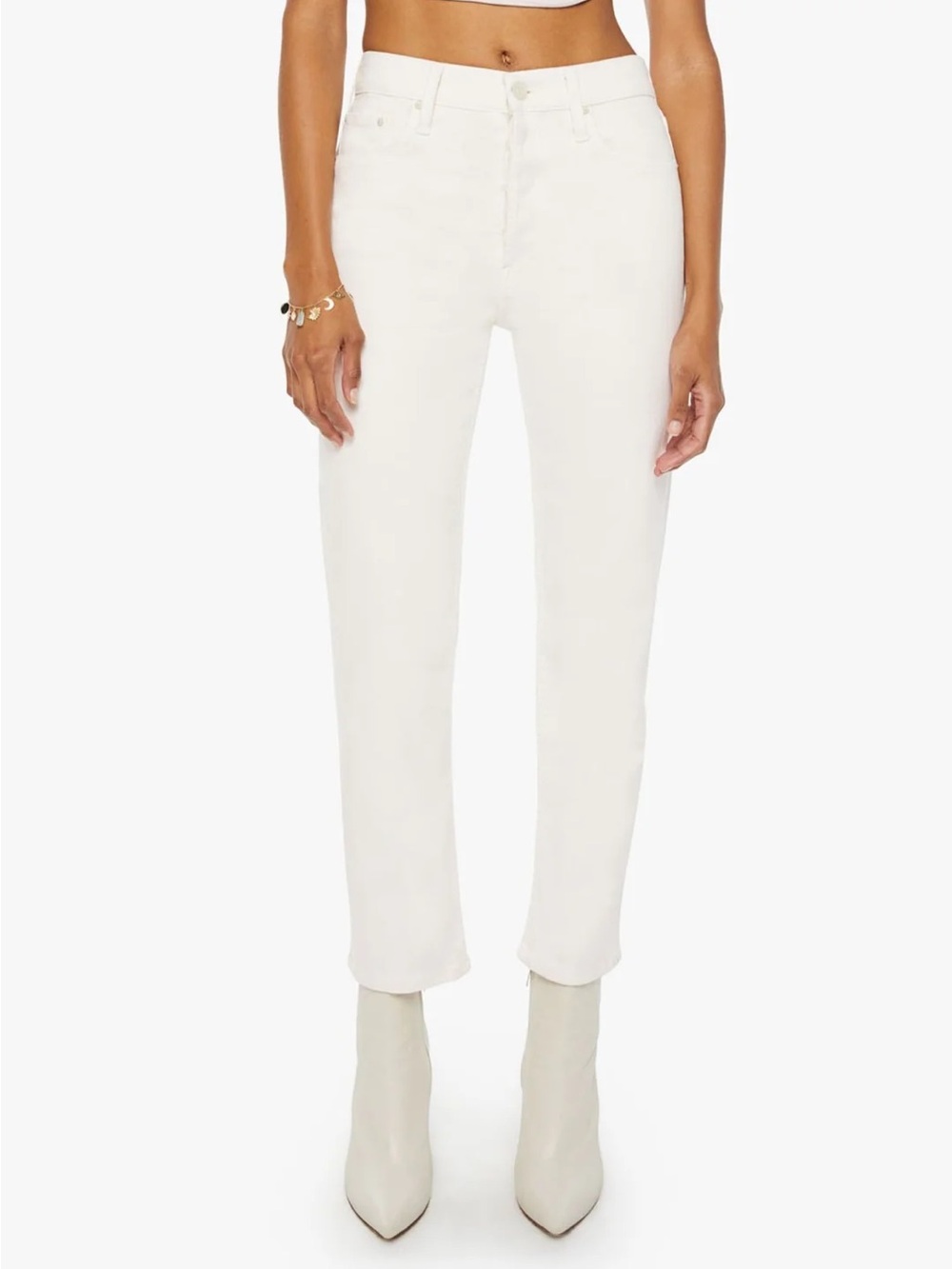 Mother Denim The Tomcat Ankle in Cream Puffs